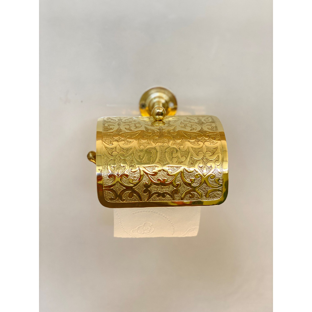 Handcrafted Brass Toilet Paper Holder  Artisanal Roll Holder For Elegant Bathrooms Handcrafted Hold 0
