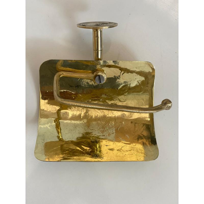 Handcrafted Brass Toilet Paper Holder  Artisanal Roll Holder For Elegant Bathrooms Handcrafted Hold 1