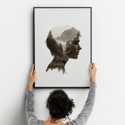 inner wilderness - digital double exposure portrait download