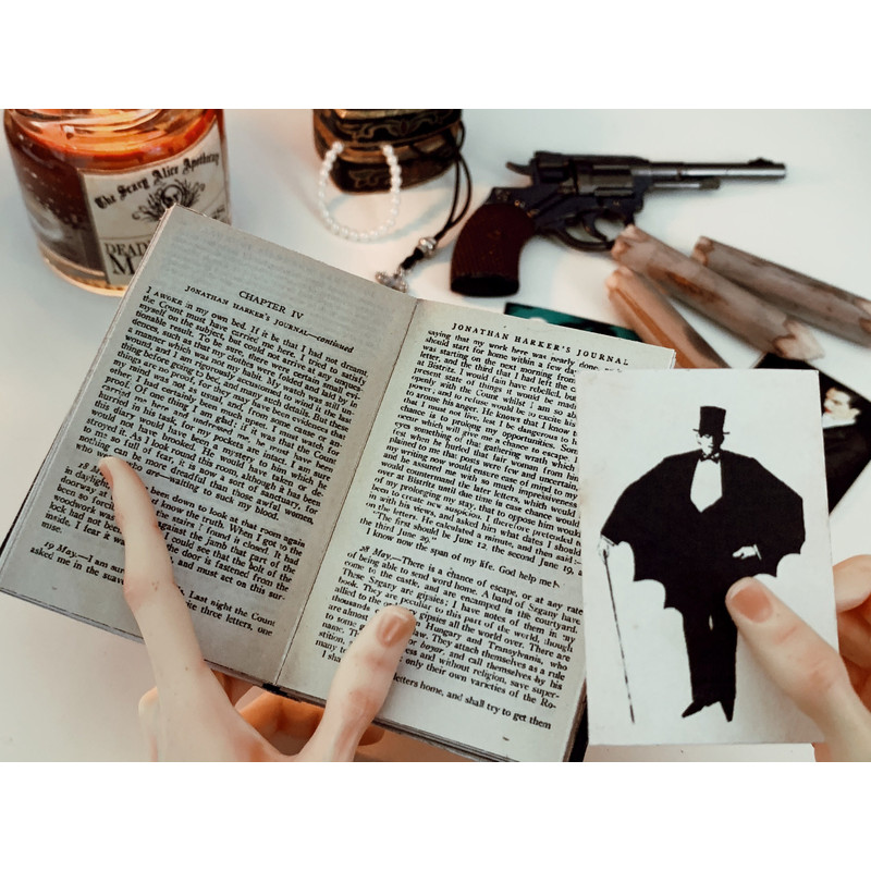 Dracula By Bram Stoker Digital Download Mini BJD Doll Book Halloween Dollhouse Props 4