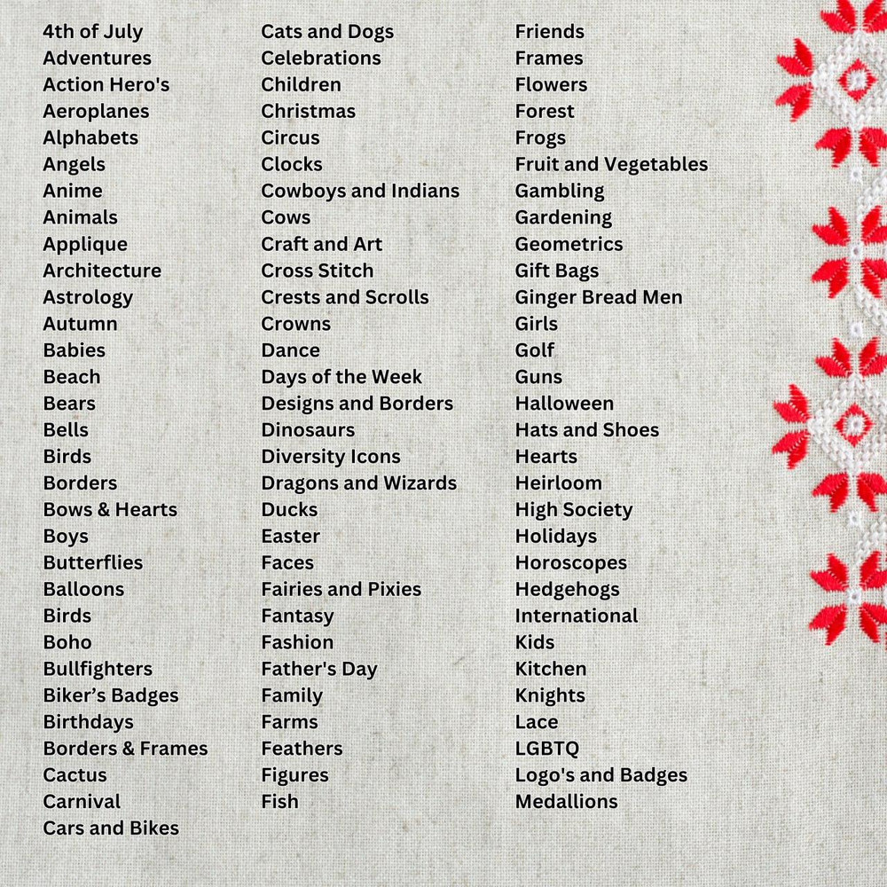 400000 Brother Embroidery Designs  PES Files  Huge Anime Floral  Holiday Collection 8