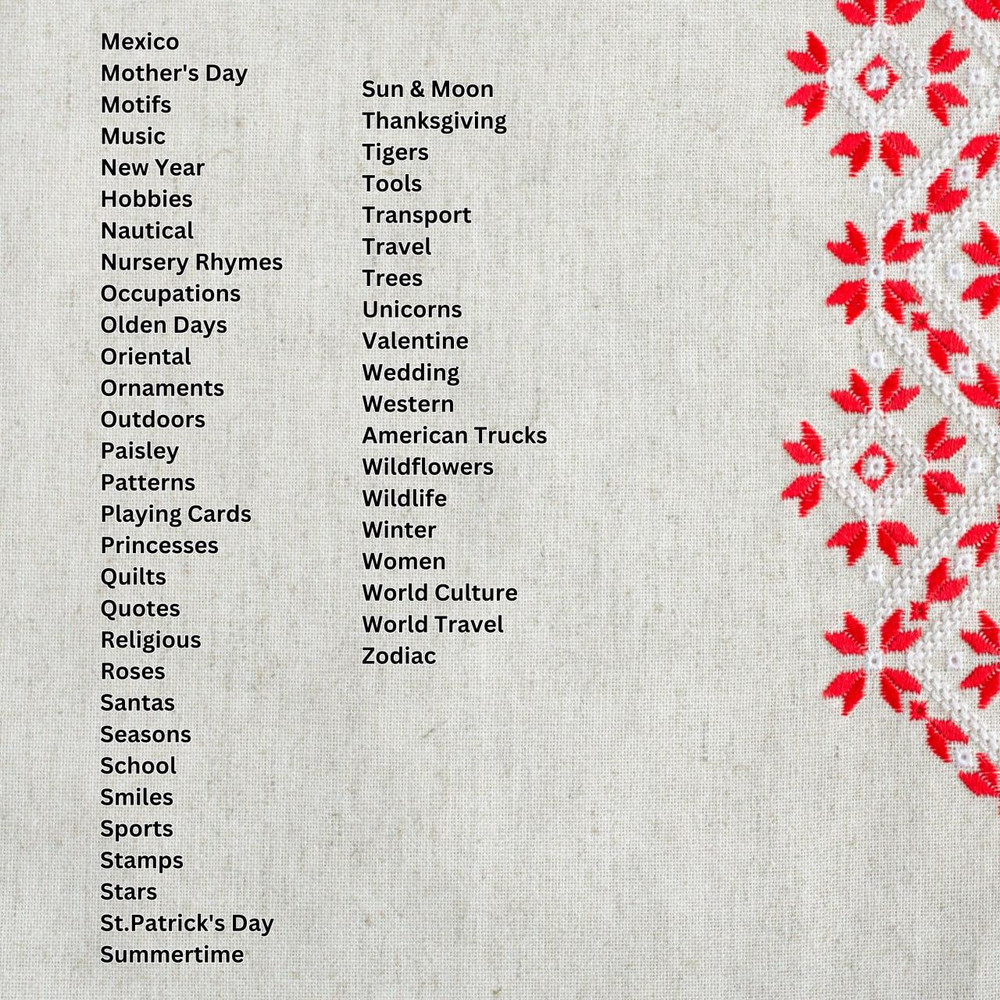 400000 Brother Embroidery Designs  PES Files  Huge Anime Floral  Holiday Collection 9