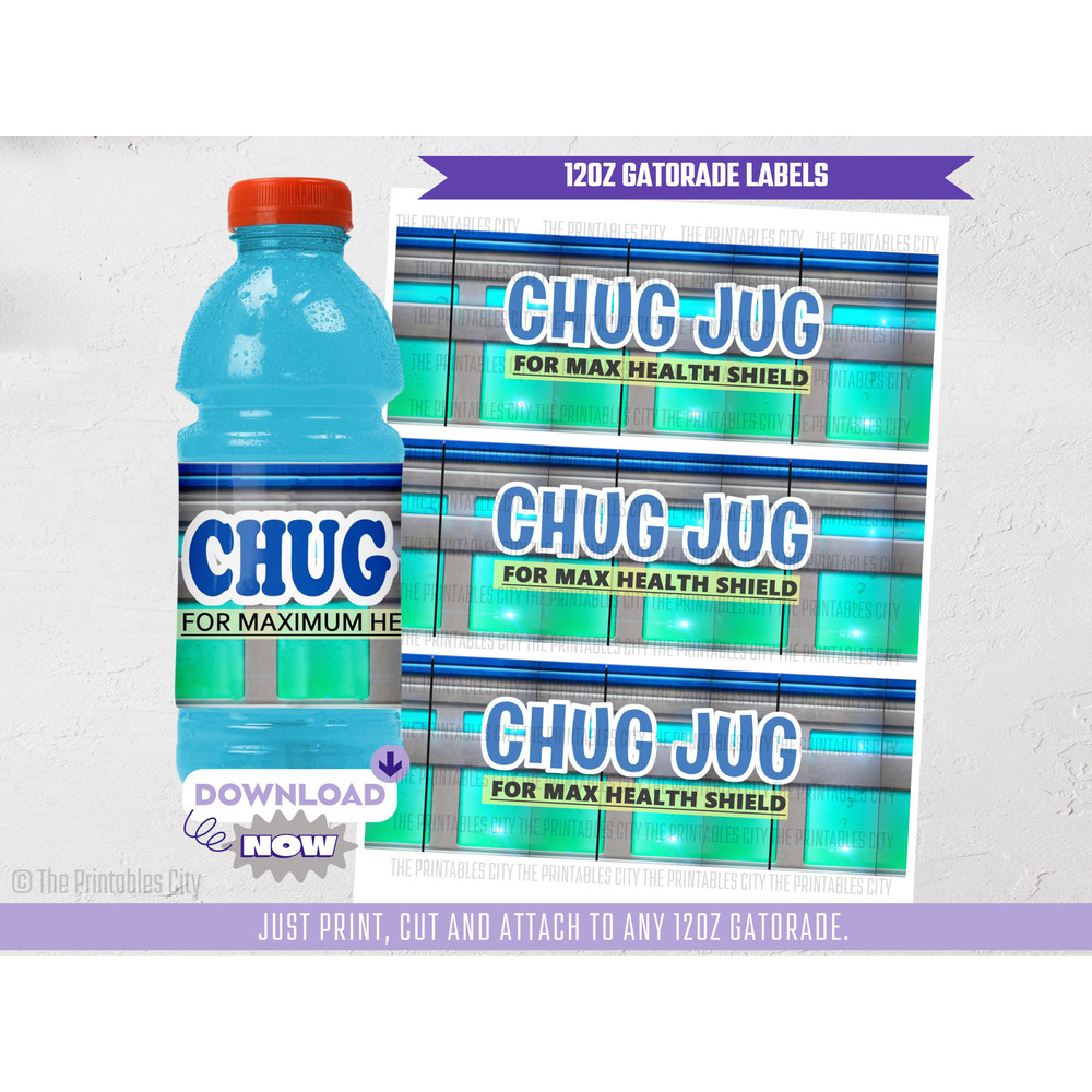 Gatorade Labels For Video Game Party Decor Video Game Birthday Party Favor Kid Party Printable For 0