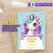 Unicorn Birthday Invitation Editable Template Rainbow Unicorn Party Invite For Girls Magical Kid Bi 4