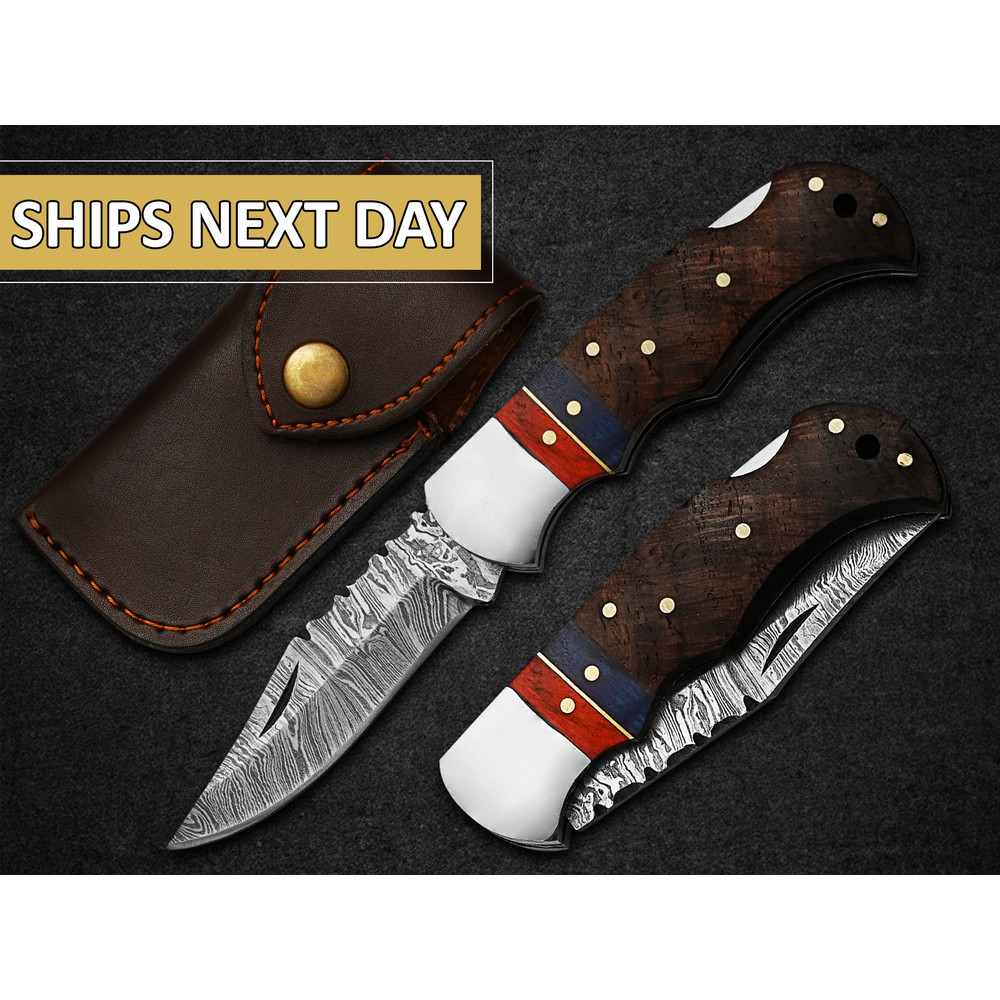 Custom Handmade Pocket Knife Gift For Him Folding Knife Back Lock Knife Gift For Her EDC Knife Gift