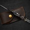 Custom Handmade Folding Knife Damascus Steel Blade Pocket Knife With Leather Sheath 1
