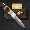 Groomsmen Knife Handmade Pocket Knife Damascus Folding Knife Stag Horn And Camel Bone Handle Grooms