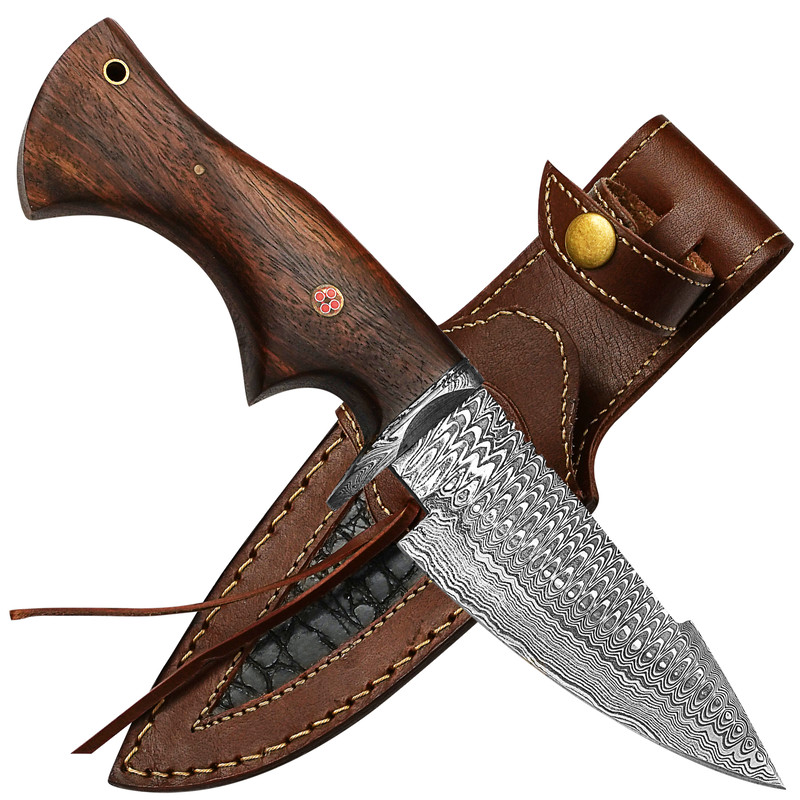 Viking Craft Custom Damascus Steel Hunting Knife Fixed Blade Personalized Engraving Ideal Gift For  3