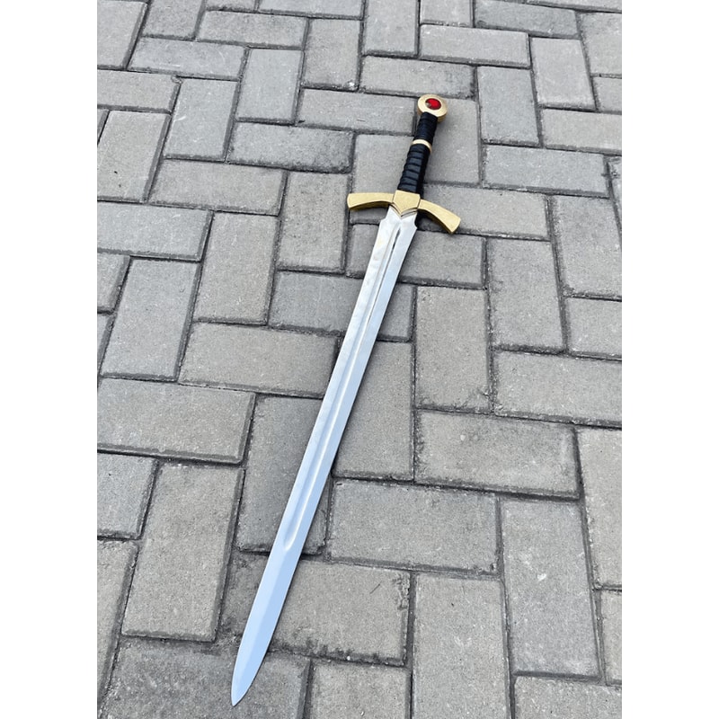 Goldryn Sword Throne Of Glass Replica Medieval Regal Ruby Inlay Fantasy Sword 0