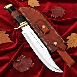 crocodile dundee bowie knife 15" handmade carbon steel survival hunting knife