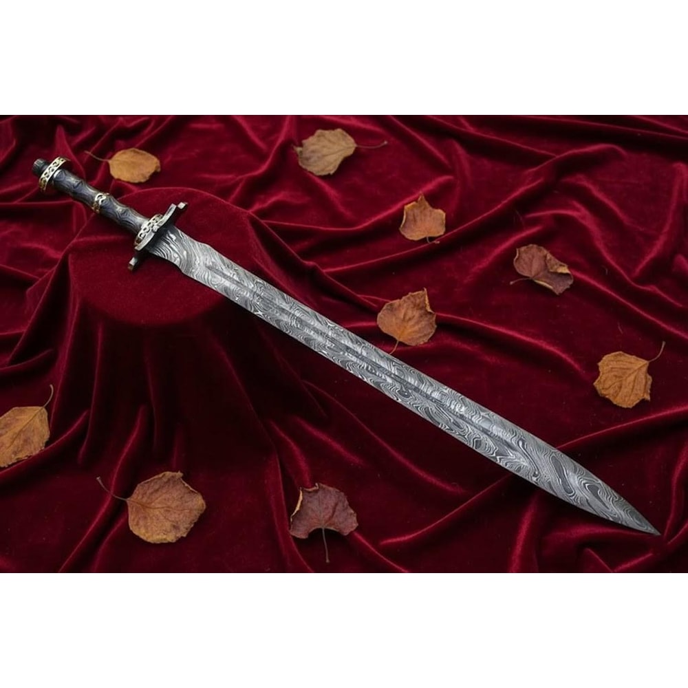 Hand Forged Personalized Damascus Steel Sword 34 Medieval Historical Collectible Gift 3