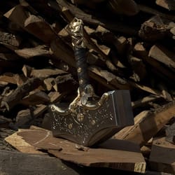 hand forged viking hammer stainless steel ragnarok prop 16" norse mjolnir gift