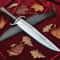 Handmade Carbon Steel Bowie Knife 13 Rosewood Handle Hunting Knife With Leather Sheath 0