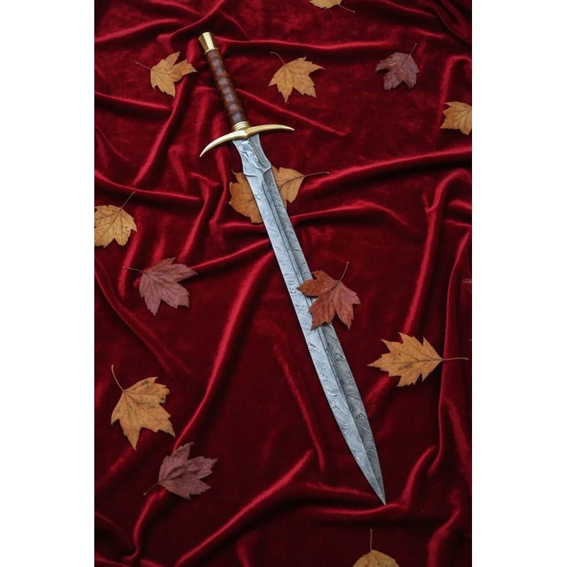buy Damascus steel sword rosewood handle