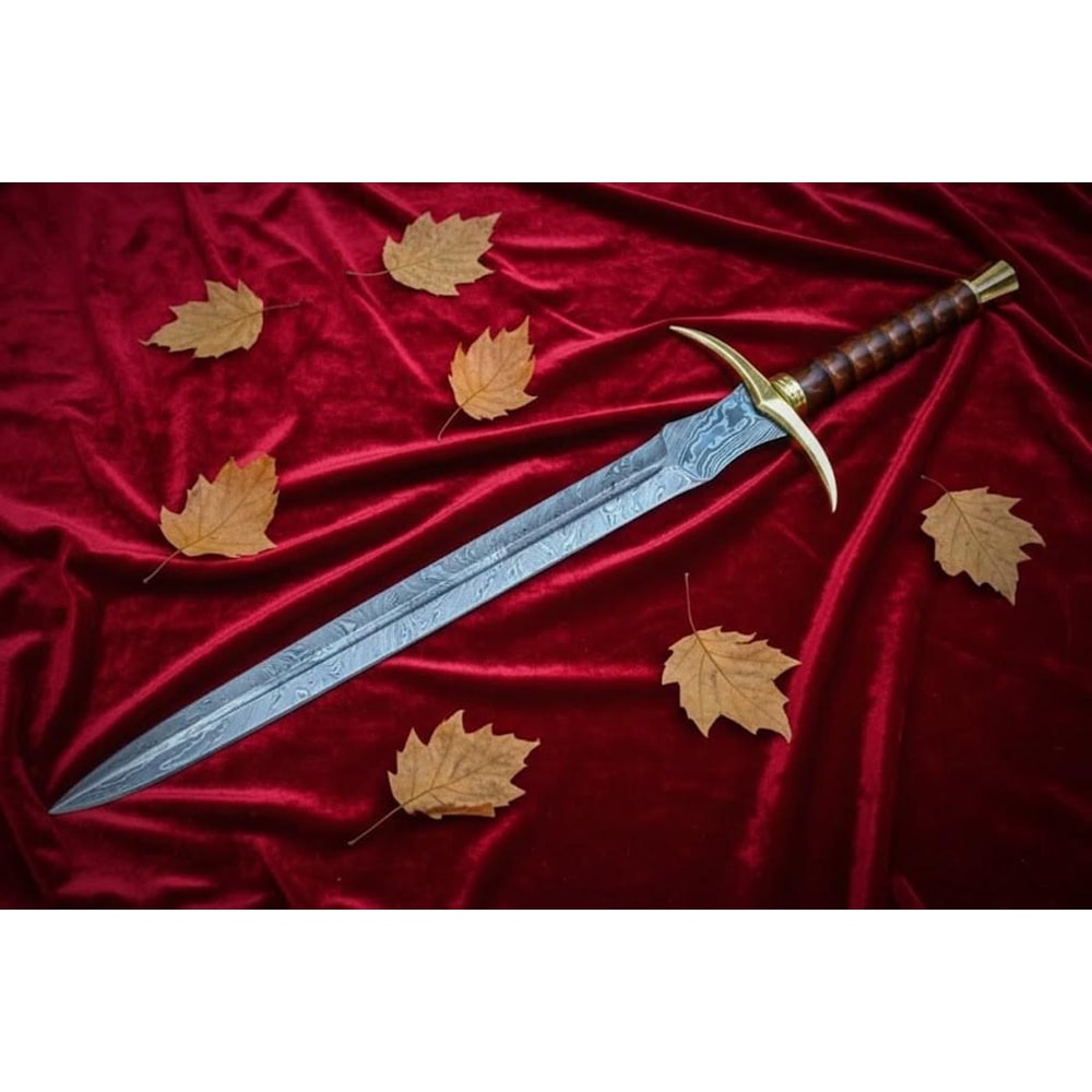 buy Damascus steel sword rosewood handle