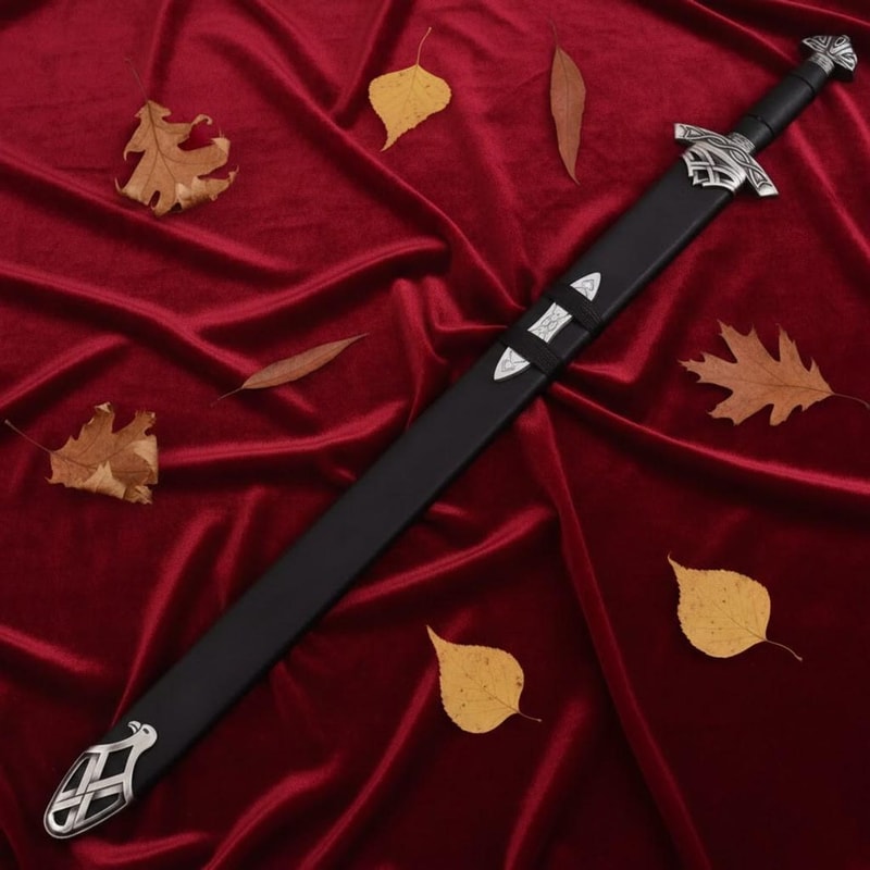 Handmade Ragnar Lothbrok Damascus Steel Sword 35 Viking Replica Groomsman Gift 4