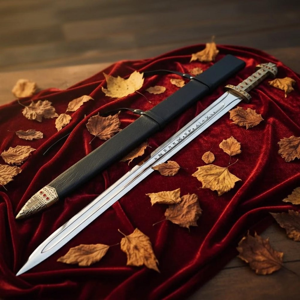 Ragnar Lothbrok Viking Sword 35 Handmade Medieval Sword With Scabbard Gift 0