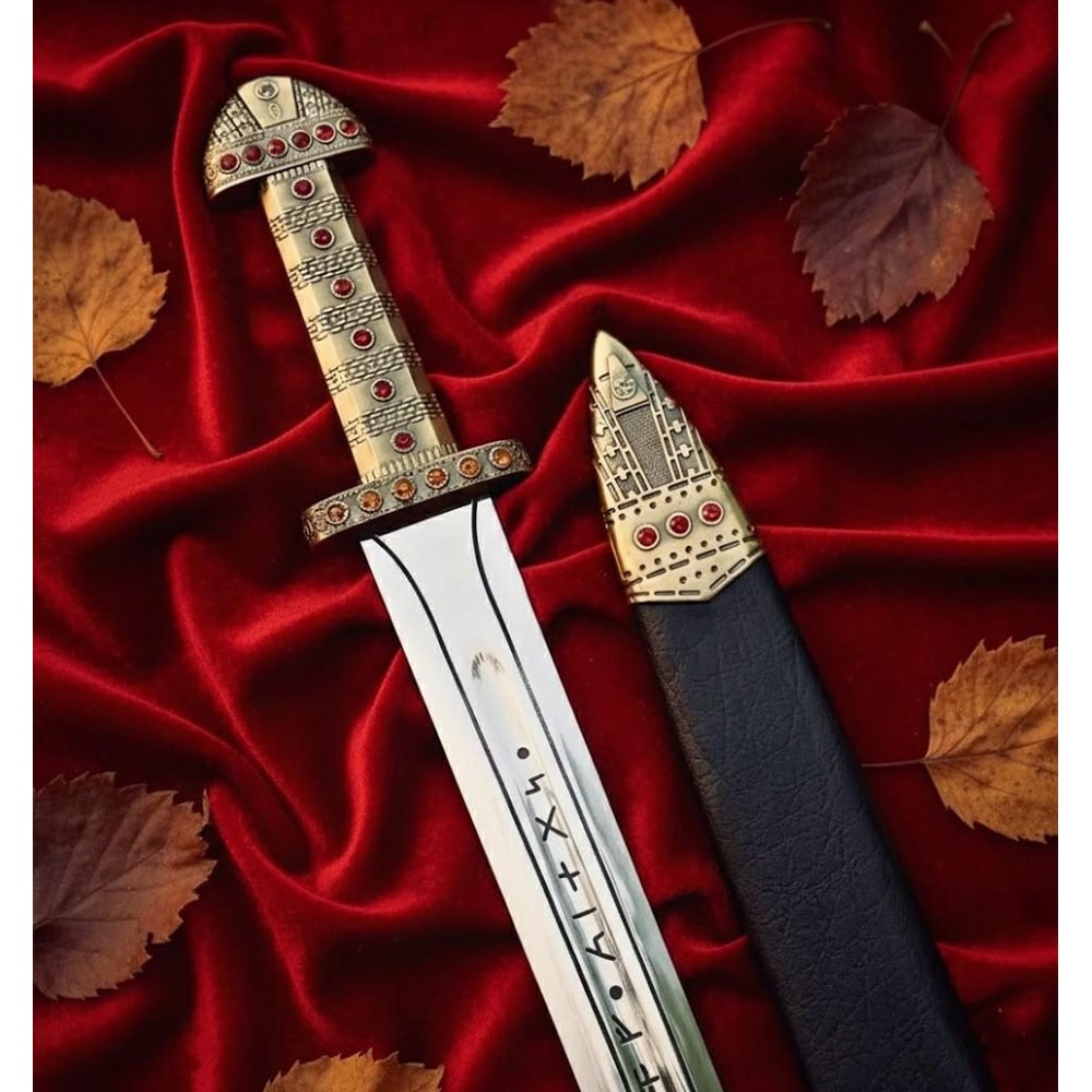 Ragnar Lothbrok Viking Sword 35 Handmade Medieval Sword With Scabbard Gift 1