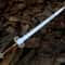 Handcrafted Medieval Long Sword 38 Ivory Finish Blade Wooden Grip Knight Sword Replica 0