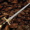Hand Forged Damascus Steel Medieval Knight Sword 36 Gold Hilt Handmade Collector Blade 0