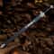 Hand Forged Damascus Sword 36 Medieval Knight Fantasy Blade With Black Scabbard 2
