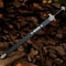 Hand Forged Damascus Sword 36 Medieval Knight Fantasy Blade With Black Scabbard 2