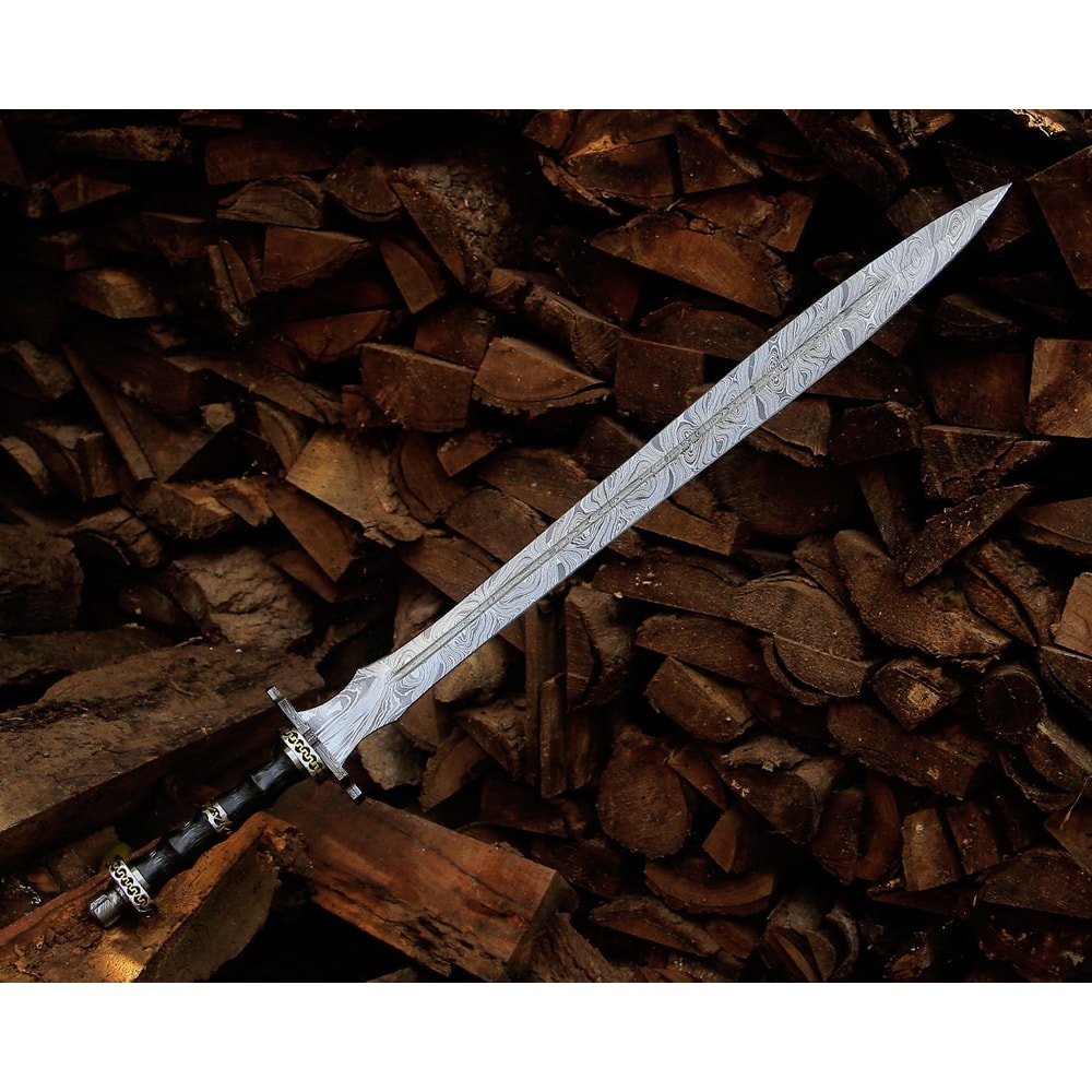 Handmade Damascus Steel Long Sword 40 Medieval Knight Fantasy Collector Sword 0