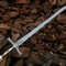 Handmade Damascus Steel Sword 40 Ornate Medieval Longsword Decorative Warrior Blade 0