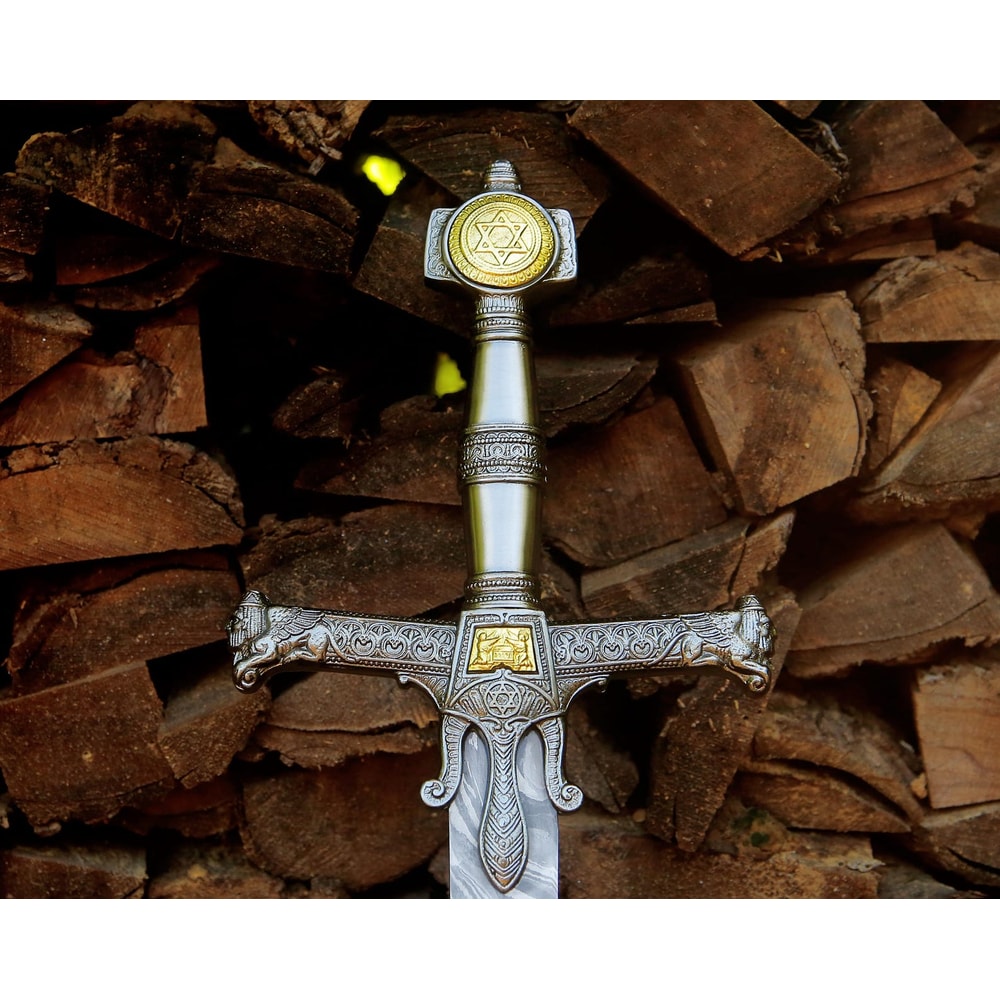 Handmade Damascus Steel Sword 40 Ornate Medieval Longsword Decorative Warrior Blade 1