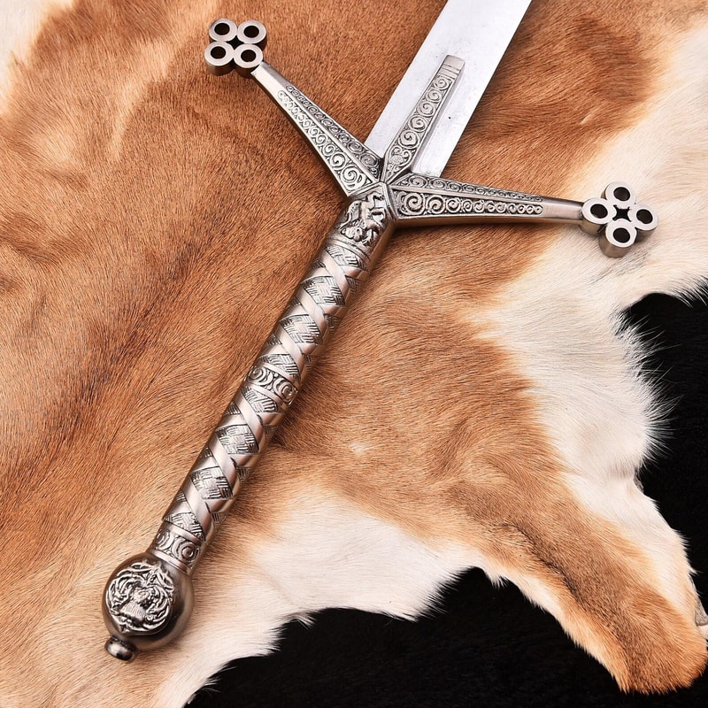 Hand Forged Steel Medieval Longsword Knight Crusader Viking Renaissance Replica Sword 4