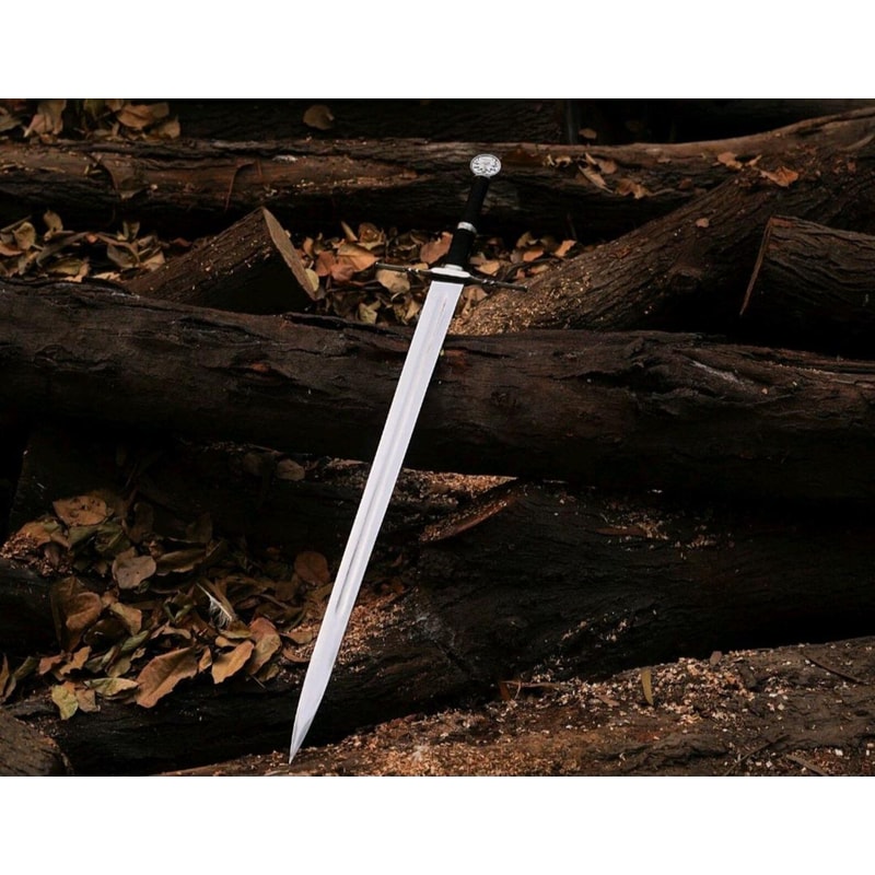 Medieval Fantasy Long Sword Handcrafted Steel Blade With Scabbard Collector Display Sword 3