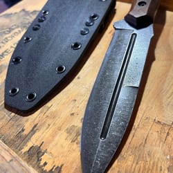 handmade tactical sleipner steel knife full tang hunting survival knife with walnut wood handle