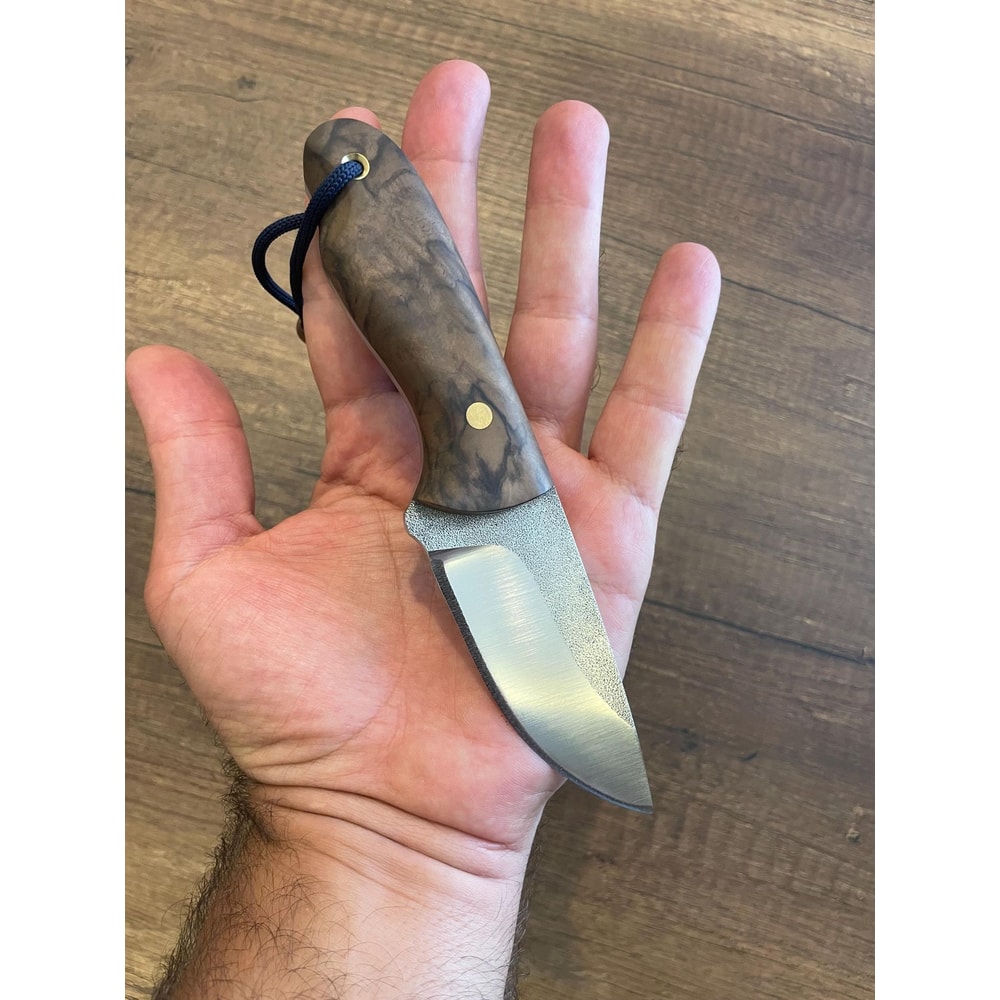 Compact N690 Steel Camping Knife Walnut Wood Outdoor Hunting Blade 3