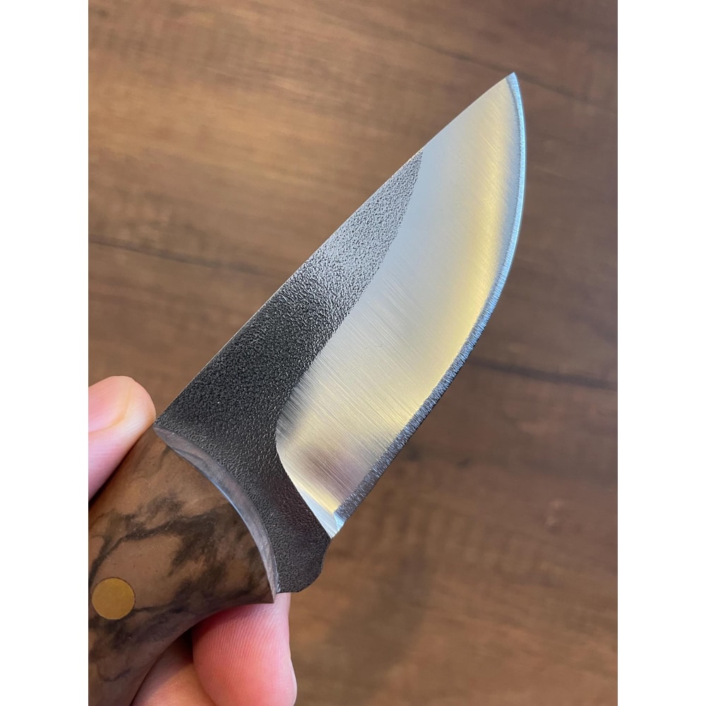 Compact N690 Steel Camping Knife Walnut Wood Outdoor Hunting Blade 4