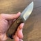 Compact N690 Steel Camping Knife Walnut Wood Outdoor Hunting Blade 5
