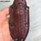 Handmade Damascus Hunting Knife Green Rosewood Full Tang Skinner Blade 2