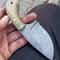Handmade Damascus Hunting Knife Green Rosewood Full Tang Skinner Blade 4