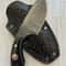 Real Damascus Skinning Knife 150 Layers Full Tang Hunting EDC Knife With Cow Horn Handle 0