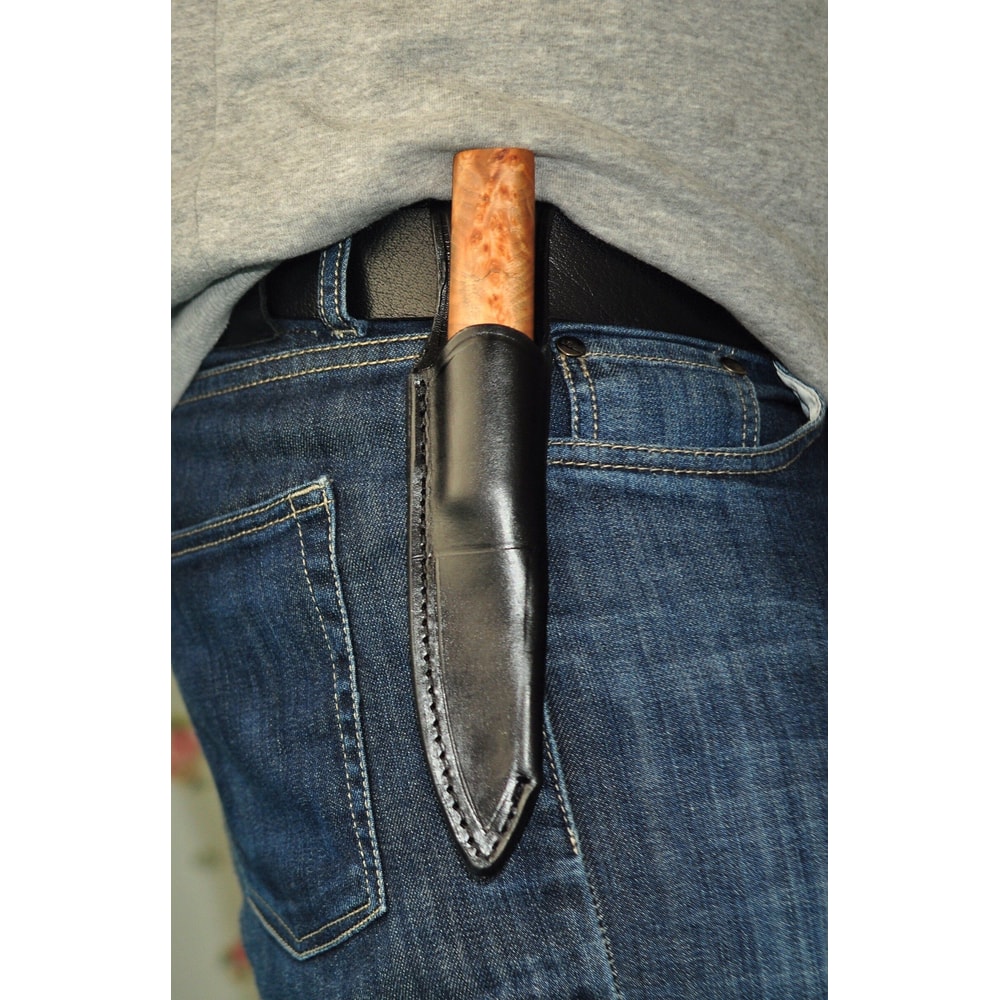 Handmade Damascus Puukko Knife Alder Ebony Catalin Handle Outdoor Bushcraft Knife 9