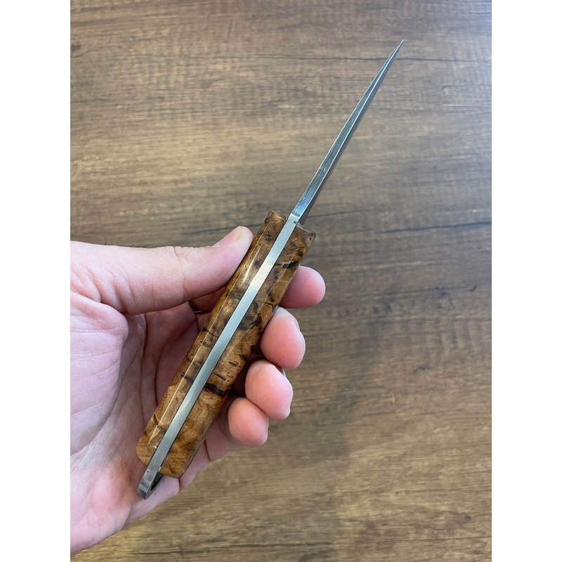 Premium 150 Layer Damascus Steel Outdoor Knife With Chestnut Wood Handle 5
