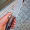 Blacksmith Forged Damascus Cooking Knife For Chefs With Walnut Epoxy Handle 3