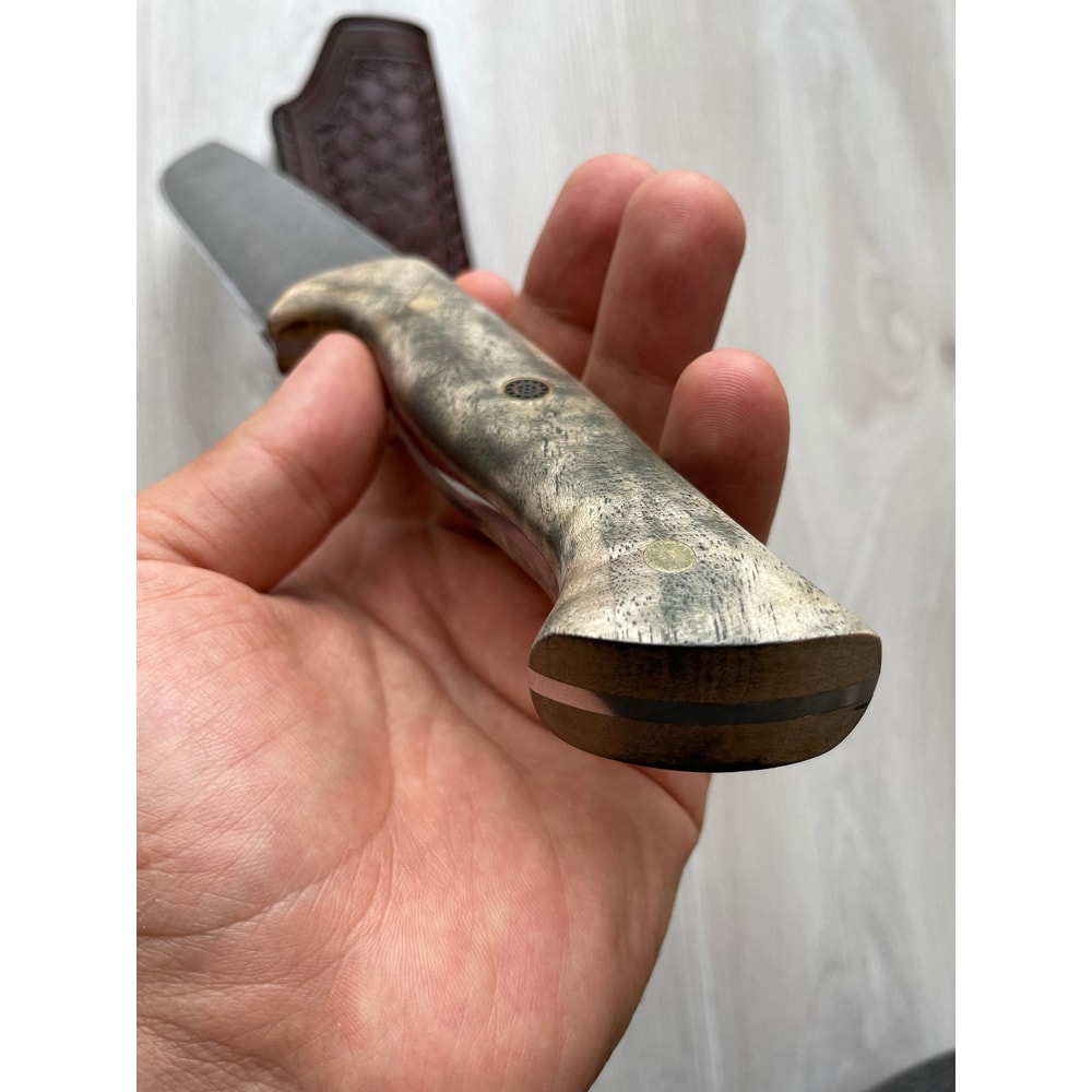 Handmade Damascus Kitchen Butcher Knife Maple Wood Handle Chef Cleaver Blade 1