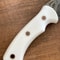 Handmade Damascus Outdoor Knife White Corian Handle Hunting Survival Blade 4