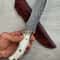 Real Damascus Hunting Knife 150 Layers Full Tang Camping Survival Knife Stag Horn Handle 0