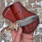 Handmade Damascus Camping Knife Stag Horn Handle Outdoor Hunting Blade 1
