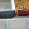 Handmade Damascus Bushcraft Knife Padauk Wenge Wood Hunting Blade 4