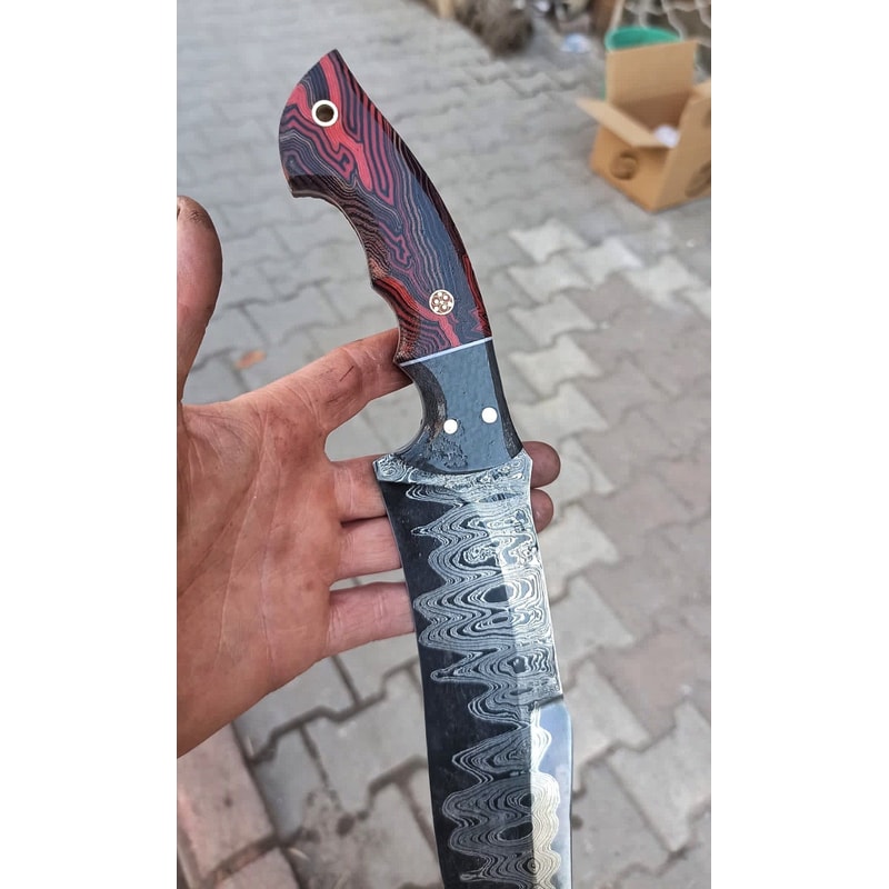 Premium 150 Layer Damascus Steel Full Tang Camping Bushcraft Knife 7
