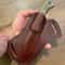 Damascus Bushcraft Hunting Knife With Green Rosewood Handle Leather Sheath 3