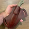 Damascus Bushcraft Hunting Knife With Green Rosewood Handle Leather Sheath 3