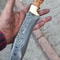 Premium 150 Layer Damascus Steel Hunting Knife With Full Tang Chestnut Grip 2